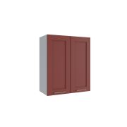 Верхний шкаф Квадро Красная кожа П 600