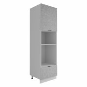 Пенал с нишей под духовку и СВЧ Монца Гранит Маус ПНС 600