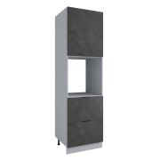 Пенал с нишей под духовку и ящиками Фенис Палм Грей ПНЯ 600