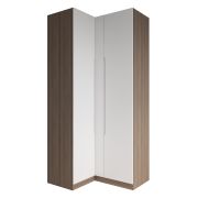 МС Роза Шкаф угловой 1100 Орех Франклин/Тренто Белый софт