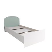 МС Лавис Кровать КРД 900.1 Белый/ Белый софт-Зеленый софт