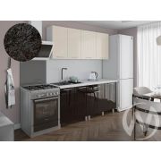 Кухня Нора 1.8м (корпус белый/ваниль, горький шоколад) 26мм кастилло темный