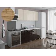 Кухня Нора 1.8м (корпус белый/ваниль, горький шоколад) 26мм дуб вотан