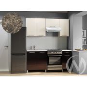 Кухня Нора 1.8м с окапом (корпус белый/ваниль, горький шоколад) 38мм королевский опал