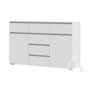 Комод 6 ящиков КМ 05 МС Хелен ЛДСП (белый/белый шагрень)