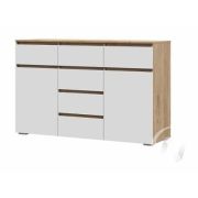 Комод 6 ящиков КМ 05 МС Хелен ЛДСП (дуб крафт золото/белый шагрень)