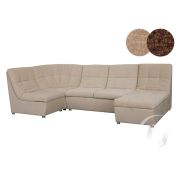 П-образный диван угловой Триумф 5 (ПДУ) Aqua 01 (молочный)/Aqua 11 (синий)