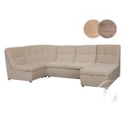 П-образный диван угловой Триумф 5 (ПДУ) Gamma 01 (песочный)/Gamma 09 (коричневый)