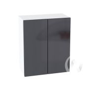 Кухня «Эстетик»: Шкаф верхний 600, ШВ 600 новый (силвер/корпус белый)