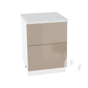 Кухня «Эстетик»: Шкаф нижний с 2-мя ящиками 600, ШН2Я 600 (сиенна/корпус белый)