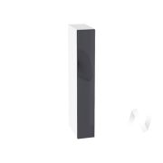 Кухня «Эстетик»: Шкаф верхний бутылочный 159, ШВБ 159М (силвер/корпус белый)