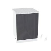 Кухня «Эстетик»: Шкаф нижний 600, ШН 600М (силвер/корпус белый)