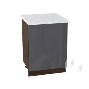 Кухня «Эстетик»: Шкаф нижний 600, ШН 600М (силвер/корпус венге)