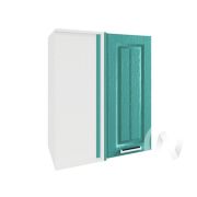 Кухня «Луксор»: Шкаф верхний угловой 690, ШВУ 690 (Клен бирюза/корпус белый)