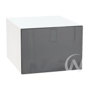 Кухня «Эстетик»: Шкаф верхний горизонтальный 510, ШВГ 510 (силвер/корпус белый)