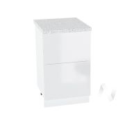 Кухня «Эстетик»: Шкаф нижний с 2-мя ящиками 500, ШН2Я 500 (магнолия/корпус белый)