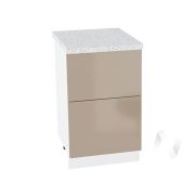 Кухня «Эстетик»: Шкаф нижний с 2-мя ящиками 500, ШН2Я 500 (сиенна/корпус белый)