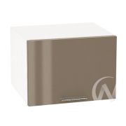 Кухня «Валерия-М»: Шкаф верхний горизонтальный 510, ШВГ 510 (Капучино глянец/корпус белый)