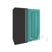 Кухня «Луксор»: Шкаф верхний угловой 690, ШВУ 690 (Клен бирюза/корпус венге)