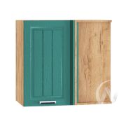 Кухня «Луксор»: Шкаф верхний угловой 690, ШВУ 690 (Клен бирюза/корпус дуб крафт золотой)