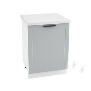 Кухня «Глетчер»: Шкаф нижний 600М, ШН 600М (Гейнсборо Силк/корпус белый)