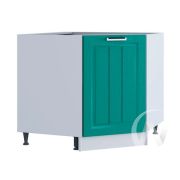 Кухня «Луксор»: Шкаф нижний угловой 890, ШНУ 890 (Клен бирюза/корпус белый)