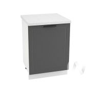 Кухня «Глетчер»: Шкаф нижний 600М, ШН 600М (Маренго силк/корпус белый)