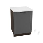 Кухня «Глетчер»: Шкаф нижний 600М, ШН 600М (Маренго силк/корпус венге)