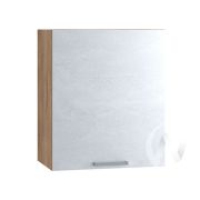 Кухня «Лиана»: Шкаф верхний 600М, ШВ 600М (бетон снежный/корпус дуб крафт золотой)