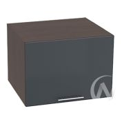 Кухня «Валерия-М»: Шкаф верхний горизонтальный 510, ШВГ 510 (Антрацит глянец/корпус венге)