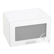 Кухня «Валерия-М»: Шкаф верхний горизонтальный со стеклом 610, ШВГС 610 (белый глянец/корпус белый)