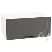 Кухня «Глетчер»: Шкаф верхний горизонтальный 810, ШВГ 810 (Маренго силк/корпус белый)