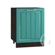 Кухня «Луксор»: Шкаф нижний 600М, ШН 600М (Клен бирюза/корпус венге)