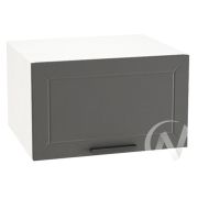 Кухня «Глетчер»: Шкаф верхний горизонтальный 610, ШВГ 610 (Маренго силк/корпус белый)