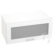 Кухня «Валерия-М»: Шкаф верхний горизонтальный со стеклом 810, ШВГС 810 (белый глянец/корпус белый)