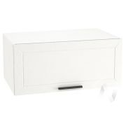 Кухня «Глетчер»: Шкаф верхний горизонтальный 810, ШВГ 810 (Айленд Силк/корпус белый)