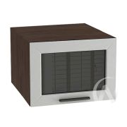 Кухня «Глетчер»: Шкаф верхний горизонтальный со стеклом 510, ШВГС 510 (Гейнсборо силк/корпус венге)