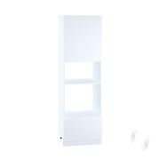 Кухня «Мемфис»: Шкаф пенал 606М, ШП 606М (белый софт/венге корпус белый)