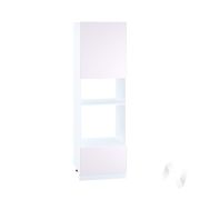 Кухня «Мемфис»: Шкаф пенал 606М, ШП 606М (японский шелк/венге корпус белый)