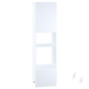 Кухня «Мемфис»: Шкаф пенал 606МН, ШП 606МН (белый софт/венге корпус белый)