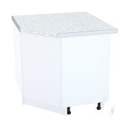 Кухня «Мемфис»: Шкаф нижний угловой 890, ШНУ 890 (белый софт/корпус белый)