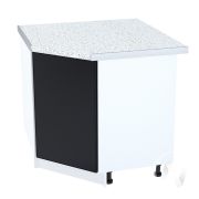 Кухня «Мемфис»: Шкаф нижний угловой 890, ШНУ 890 (черный трюфель/корпус белый)