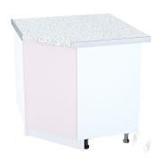 Кухня «Мемфис»: Шкаф нижний угловой 890, ШНУ 890 (японский шелк/корпус белый)