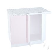 Кухня «Мемфис»: Шкаф нижний угловой 990М, ШНУ 990М (японский шелк/корпус белый)