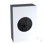 Кухня «Мемфис»: Шкаф верхний со стеклом 609, ШВС 609М (белый софт/корпус вен)