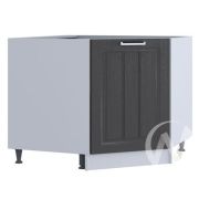 Кухня «Луксор»: Шкаф нижний угловой 890, ШНУ 890 (Клен серый/корпус белый)