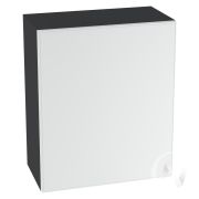 Кухня «Мемфис»: Шкаф верхний 600, ШВ 600М (атласный серый/корпус венге)