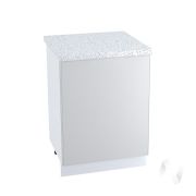 Кухня «Мемфис»: Шкаф нижний 600, ШН 600М (атласный серый/корпус белый)