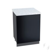 Кухня «Мемфис»: Шкаф нижний 600, ШН 600М (черный трюфель/корпус венге)