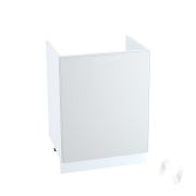 Кухня «Мемфис»: Шкаф нижний под мойку 600, ШНМ 600М (атласный серый/корпус белый)